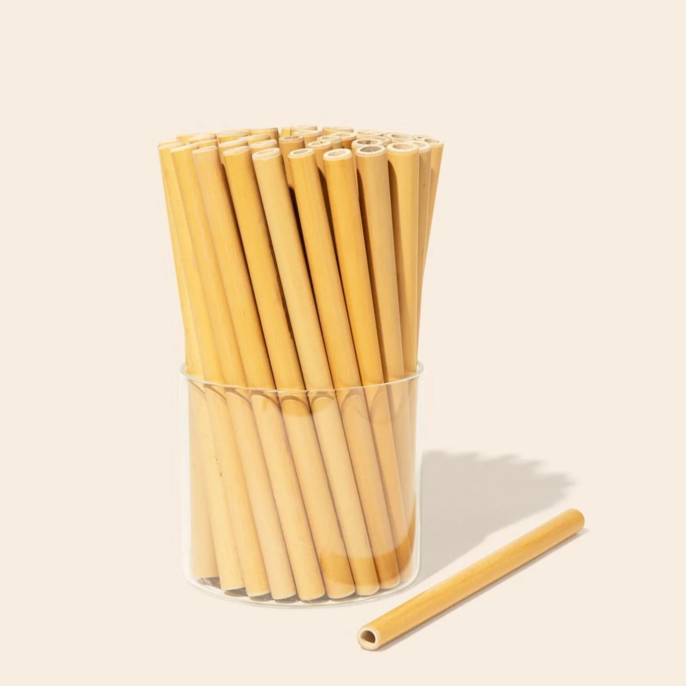 10 Organic Bamboo Straws & Coconut Fiber Straw Cleaner - Image 2