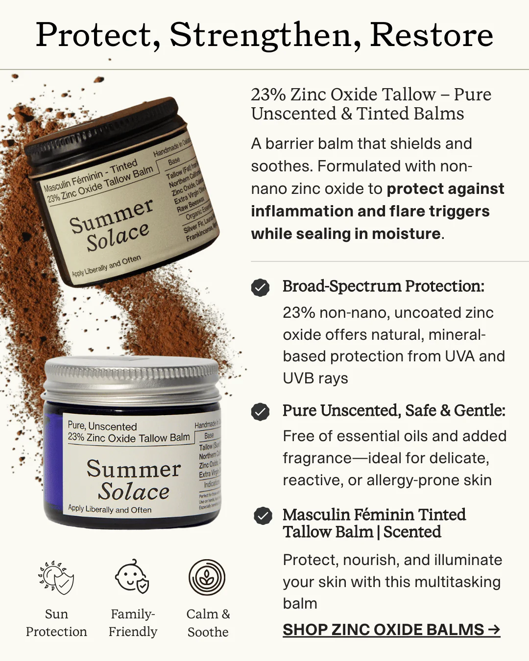 23% Non-Nano Zinc Tinted Tallow Balm | Scented - Image 8