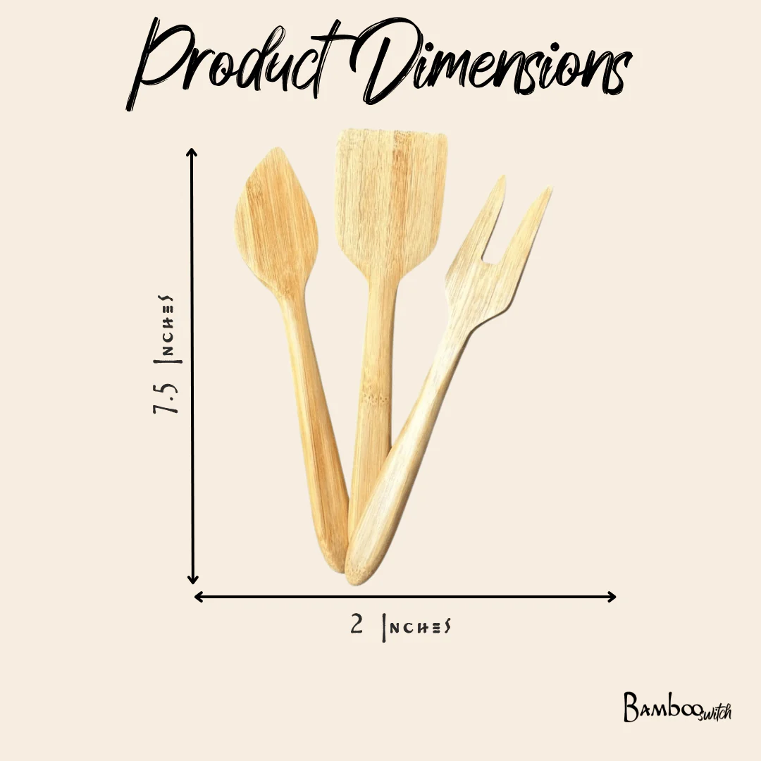 3-Piece Bamboo Kitchen Utensil Set - Image 3