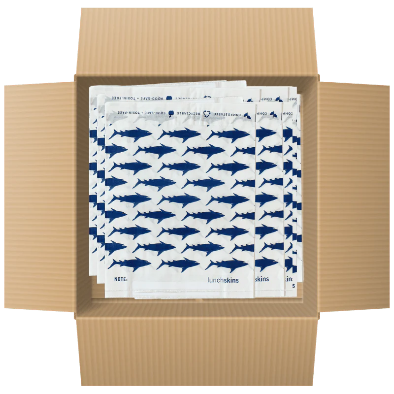 500 Self-Sealing Sandwich Bags - Shark
