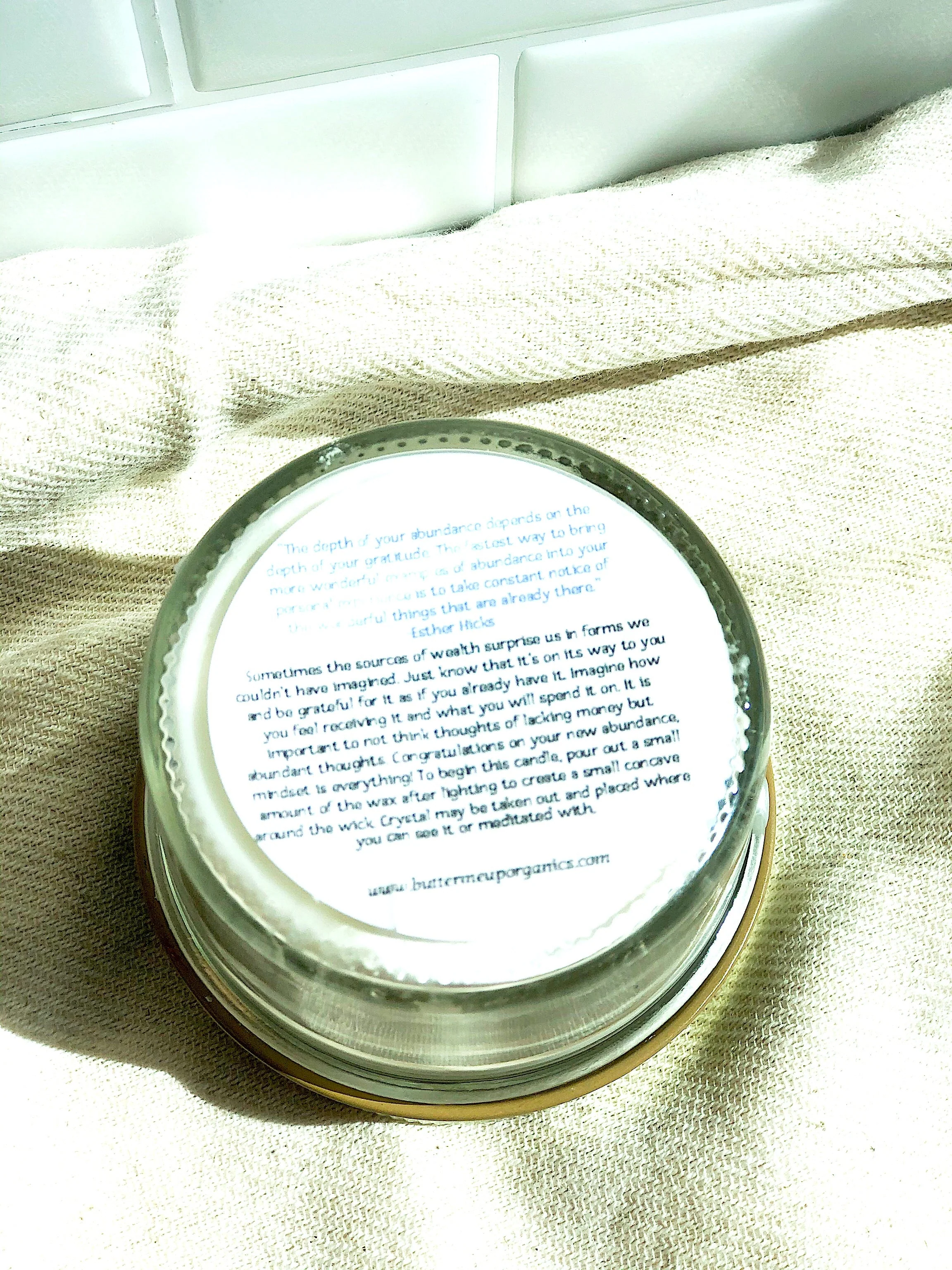 Abundance Candle / Ritual Candle / Intention Candle / Hand Poured Candle / Soy Wax Candle/ Butter Me Up Organics / Good Luck Candle / Money - Image 4