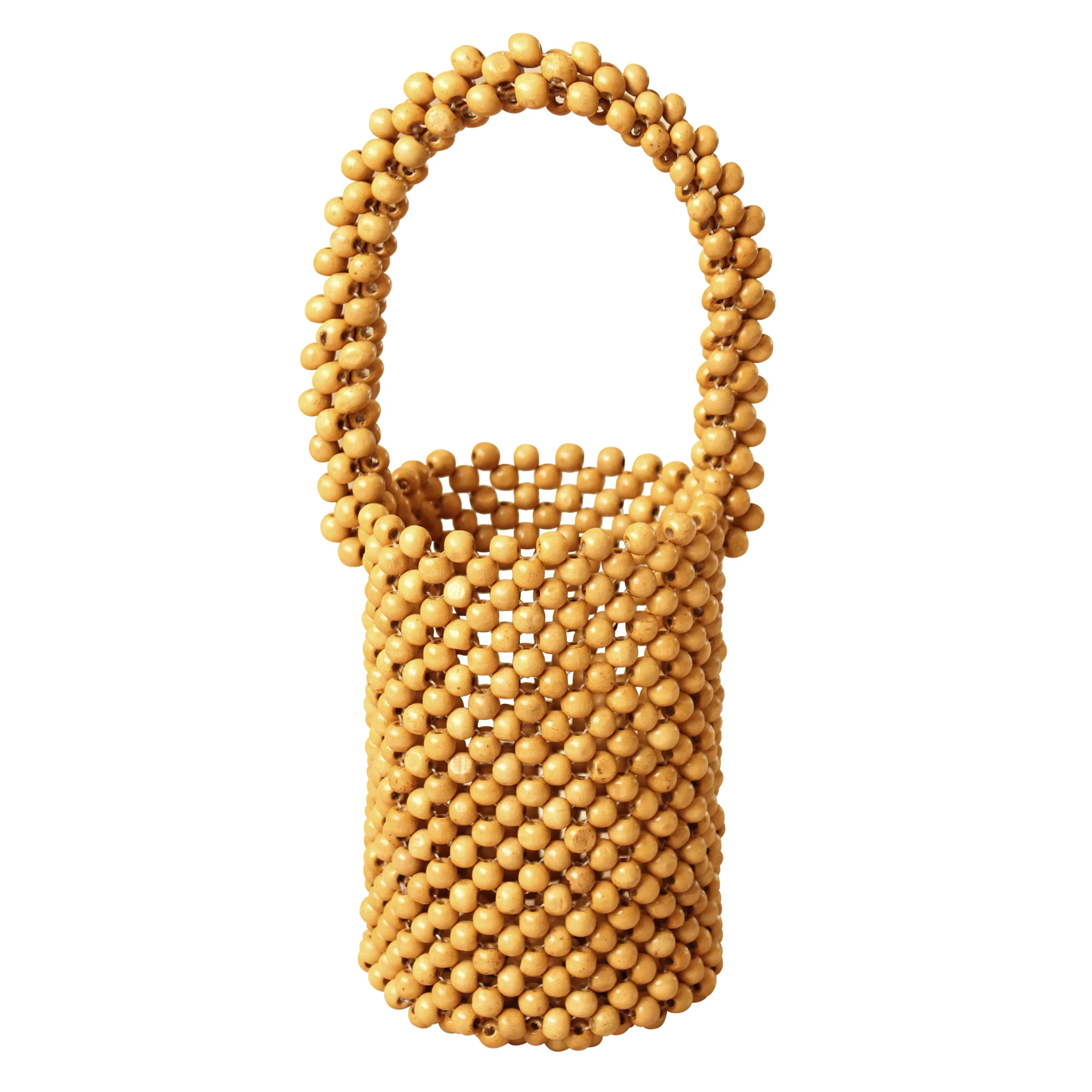 ALILA Wooden Beads Bucket Bag - Image 2