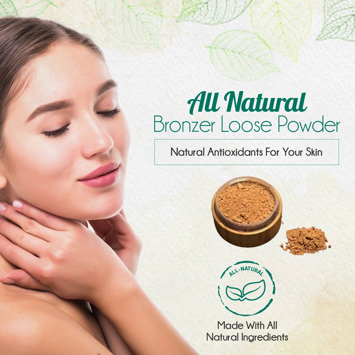 All-Natural Bronzer Loose Powder. Eco-Friendly - Image 4
