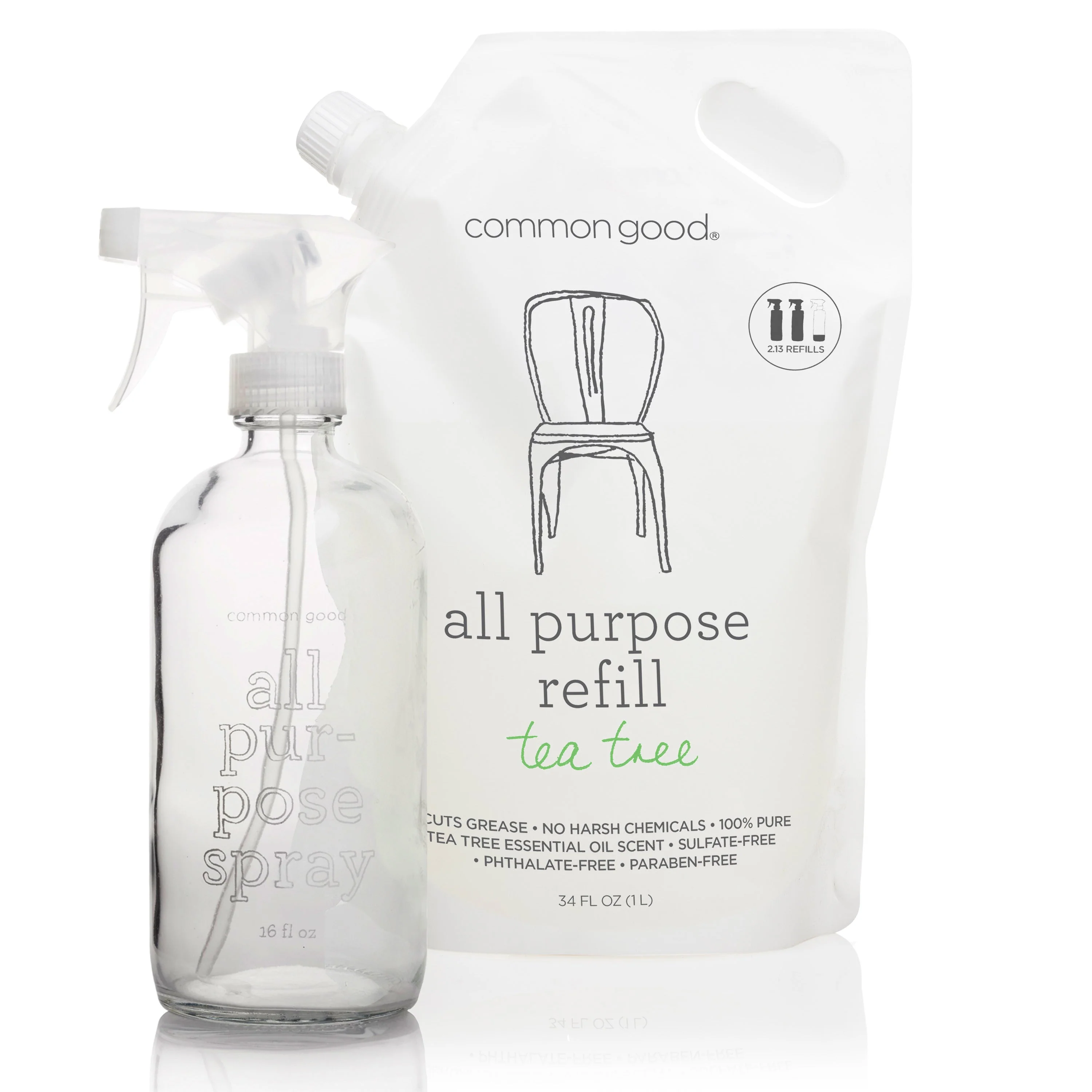 All Purpose Cleaner Refill Pouch and Glass Bottle Set - Image 6