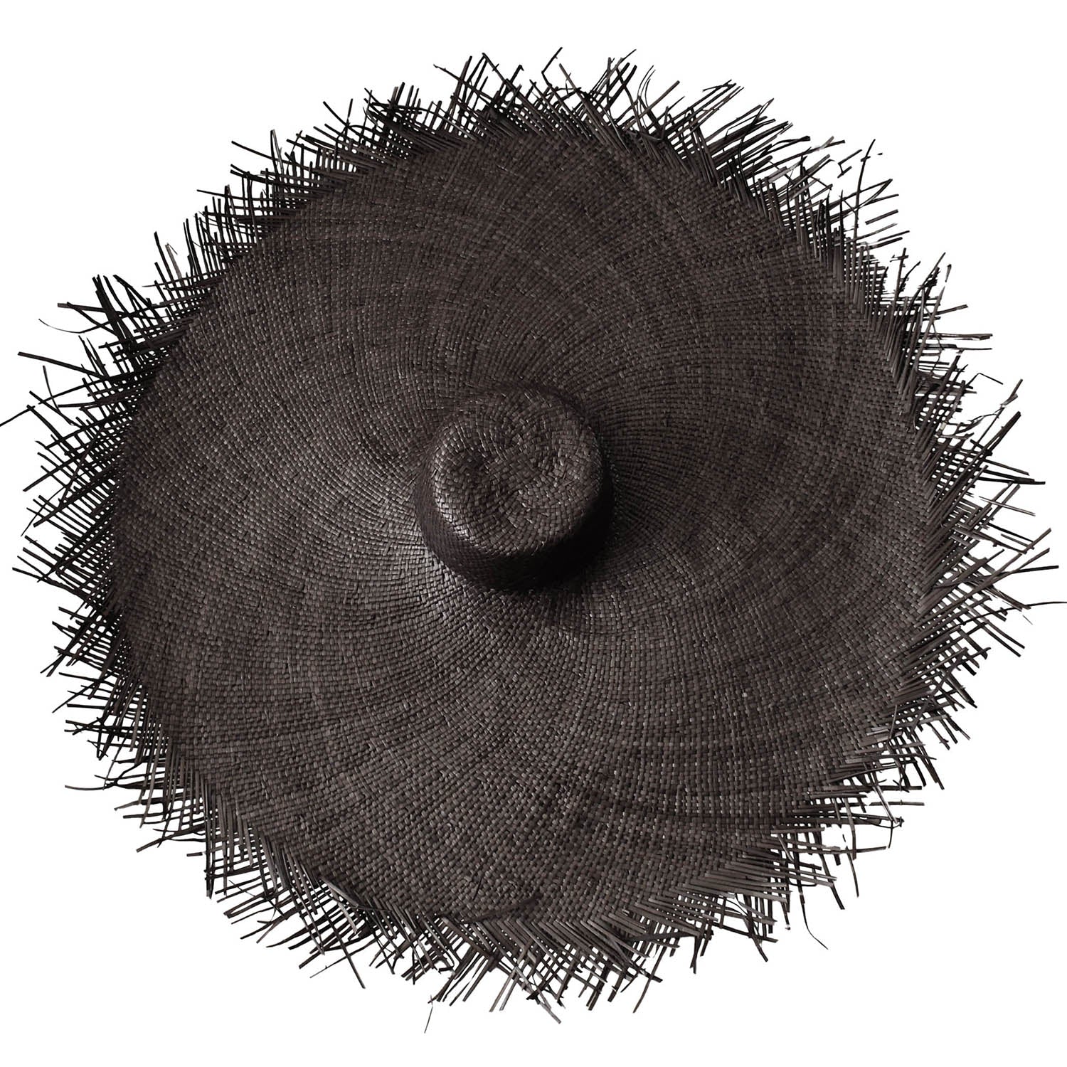 AMORA Oversized Woven Straw Hat in Black - Image 7