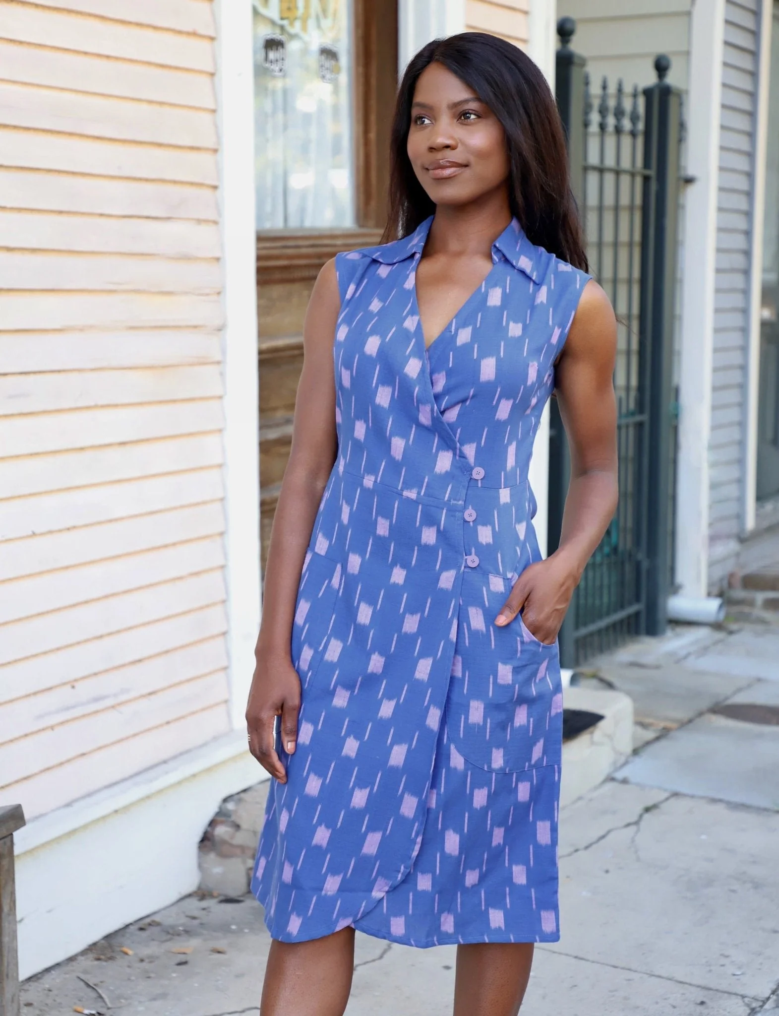 Anchor Away Wrap Dress - Image 2