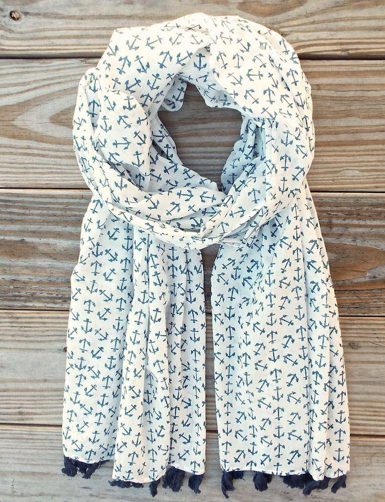 Anchor Blue Scarf - Image 2