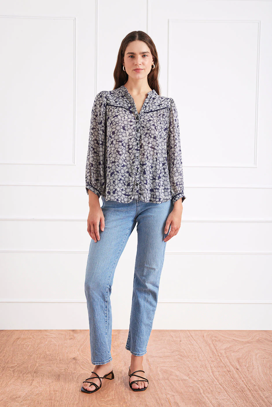 Anna Shirt in Water Lily - Image 2