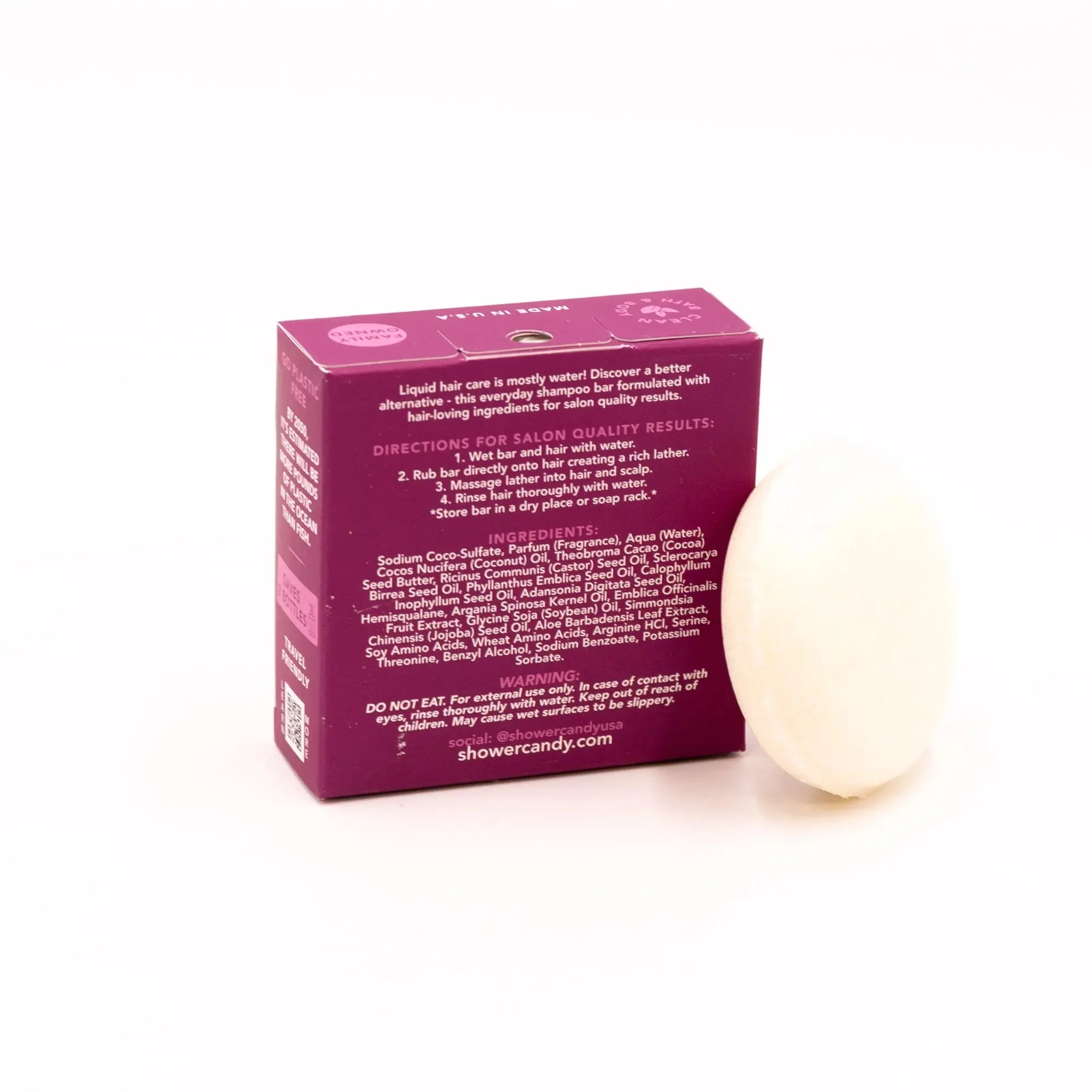 Argan Oil Bamboo Shampoo Bar – Smoothing Solid Shampoo for Frizzy and Curly Hair - Image 2