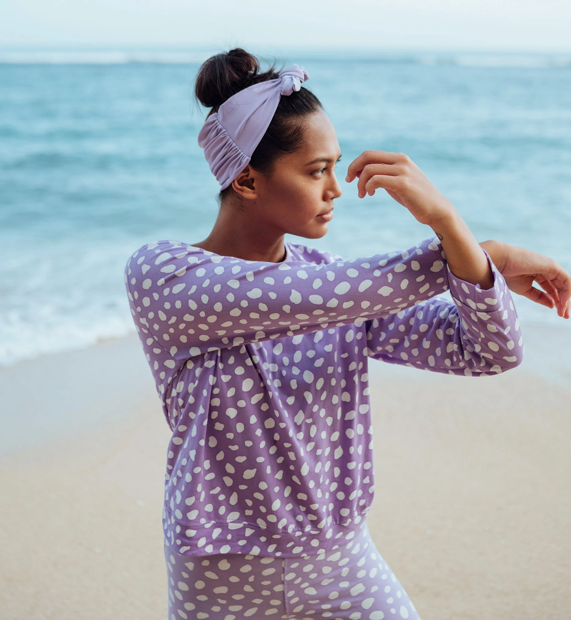ARNOLDI Organic Cotton Sweatshirt, in Lilac Purple - Image 6