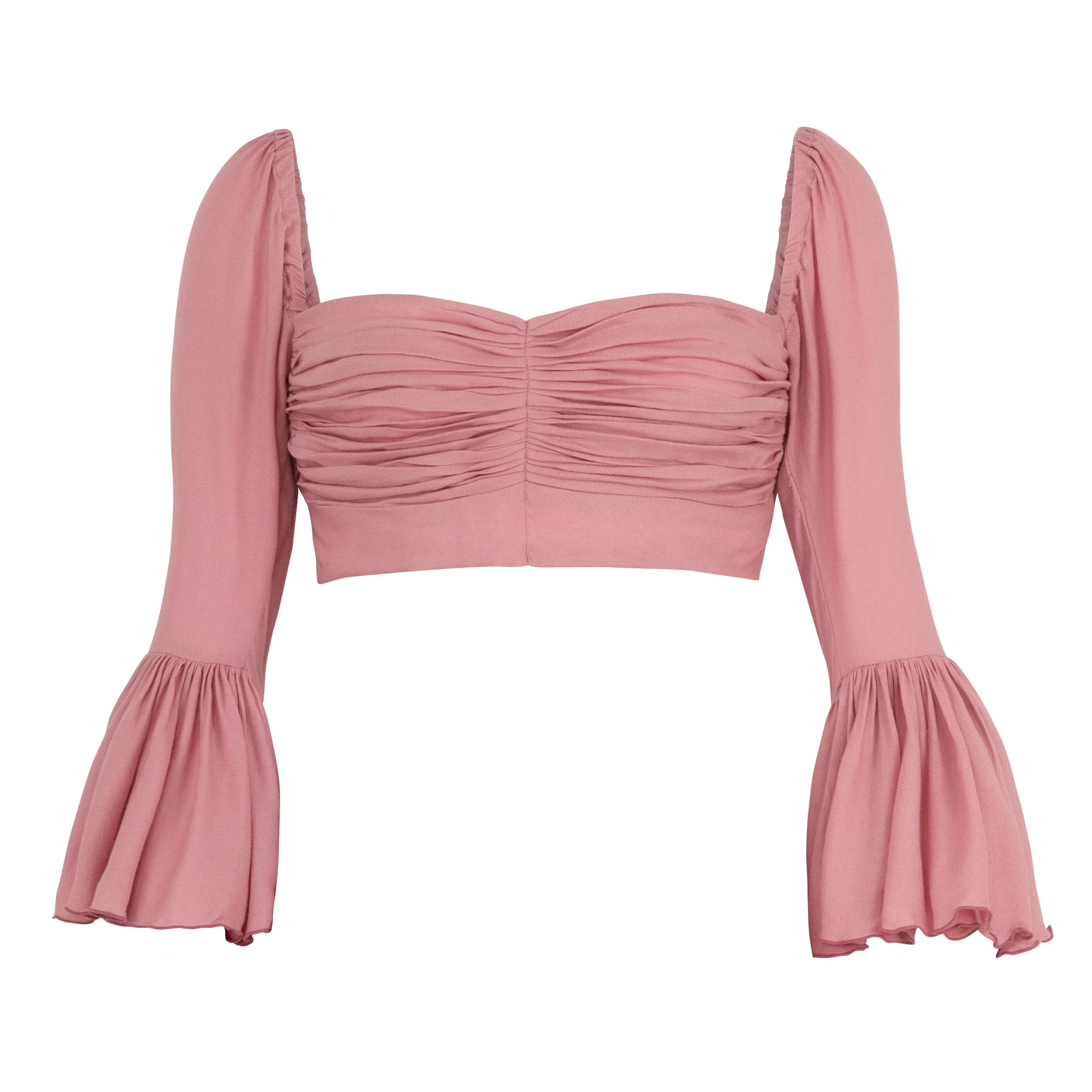 ARUM Flared Bamboo Top in Blush Pink - Image 6