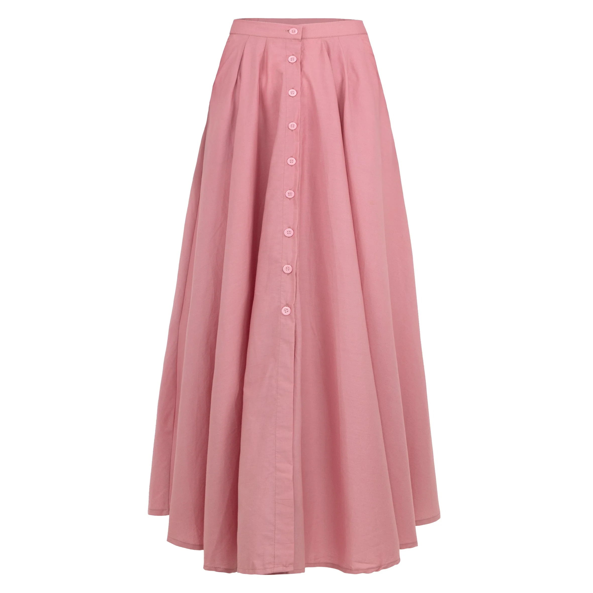 ARUM Pleated Maxi Skirt in Blush Pink - Image 5