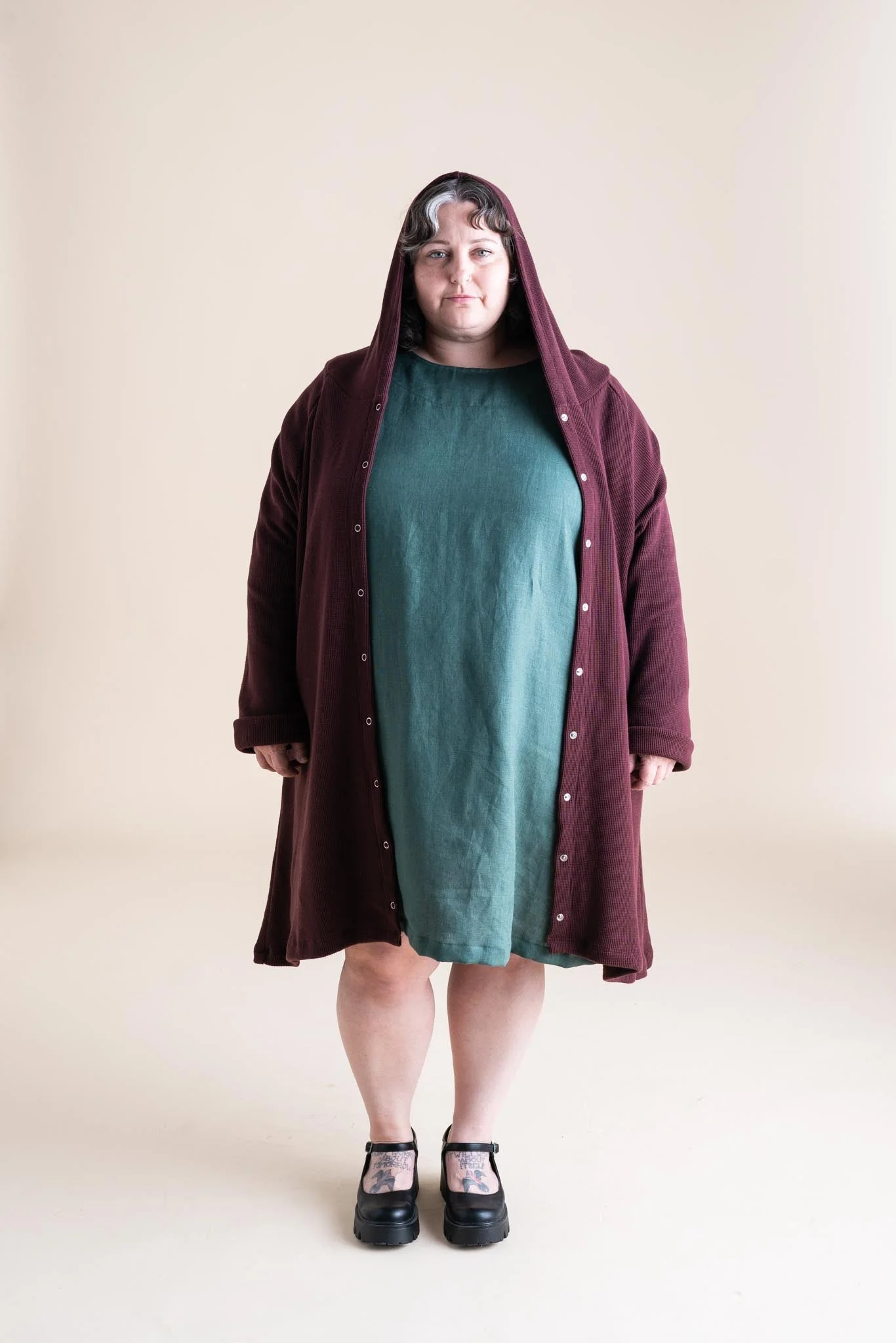 Atlas Cardigan in Wine - Image 2