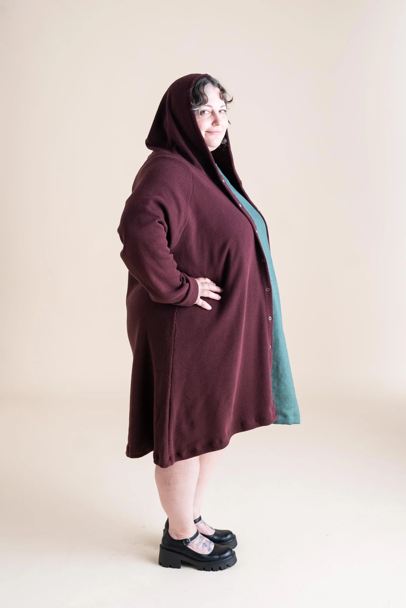 Atlas Cardigan in Wine - Image 4