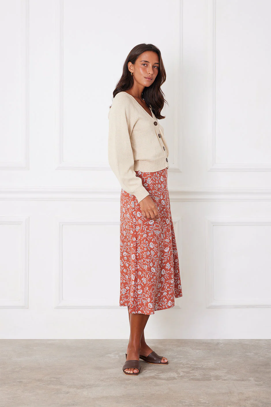 Avery Skirt in Adobe Floral - Image 4