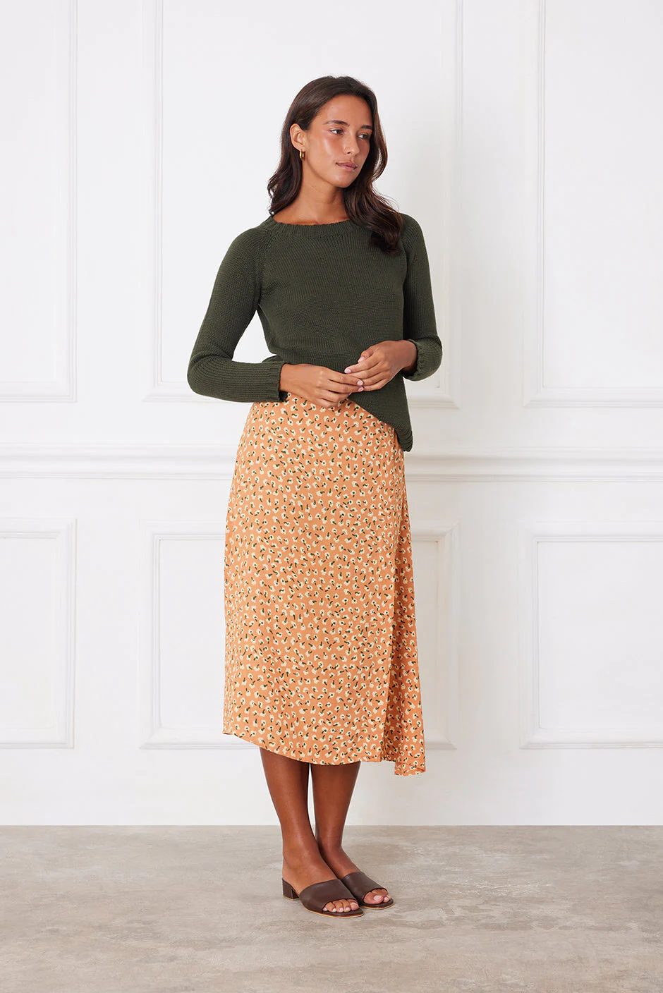 Avery Skirt in Chai Ditsy - Image 4