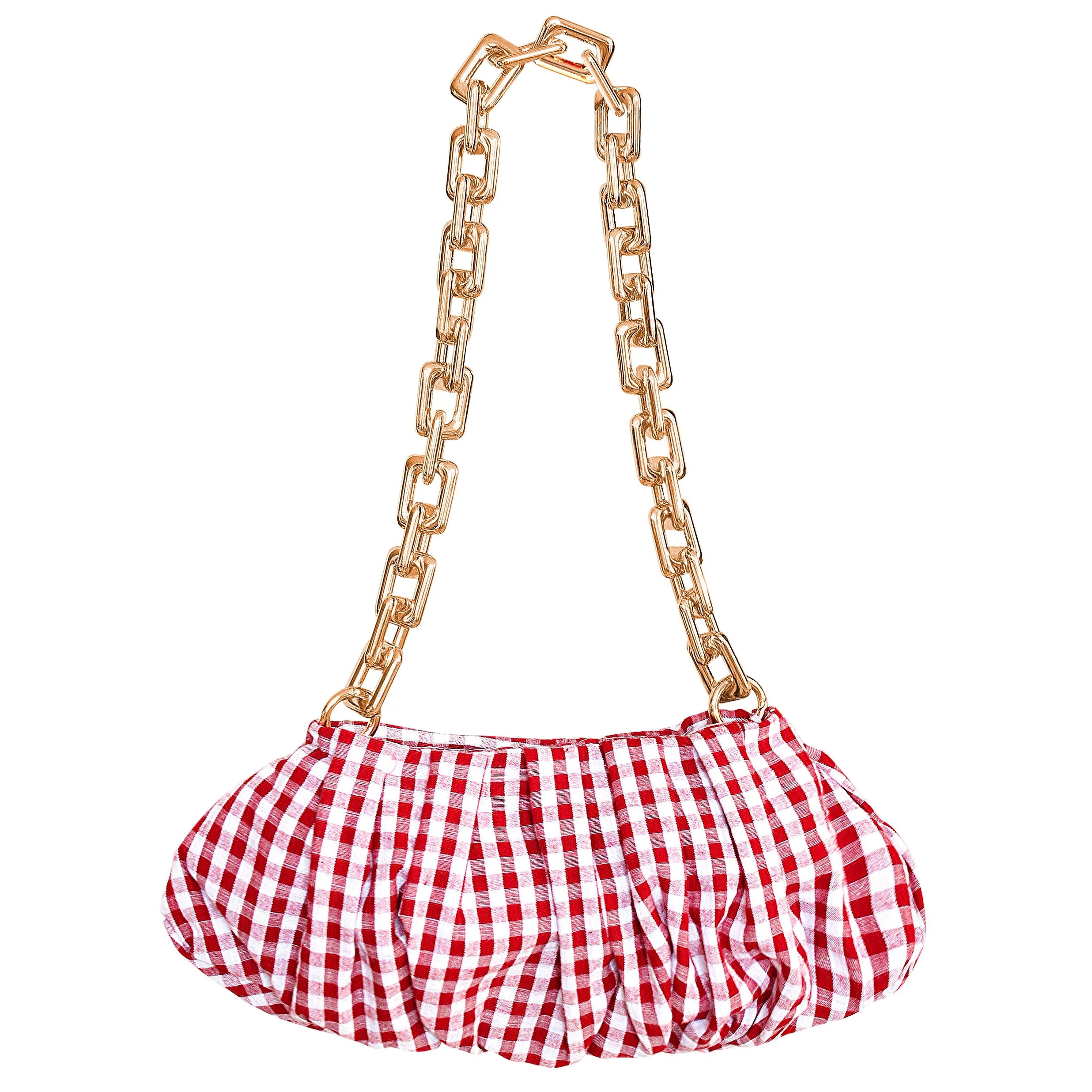 AWAN Ruffle Bag, in Red Gingham - Image 3
