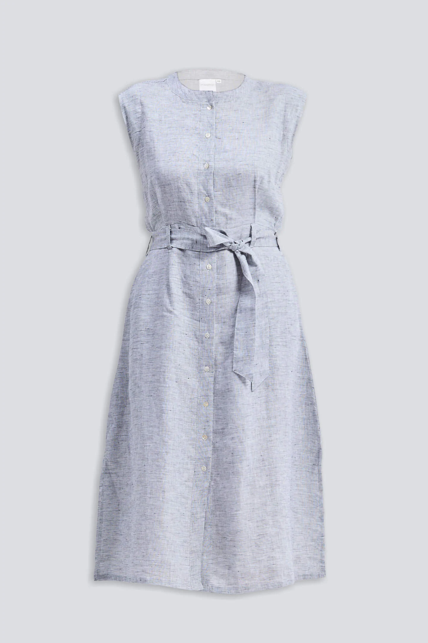 Back Cut Out Linen Dress - Image 11