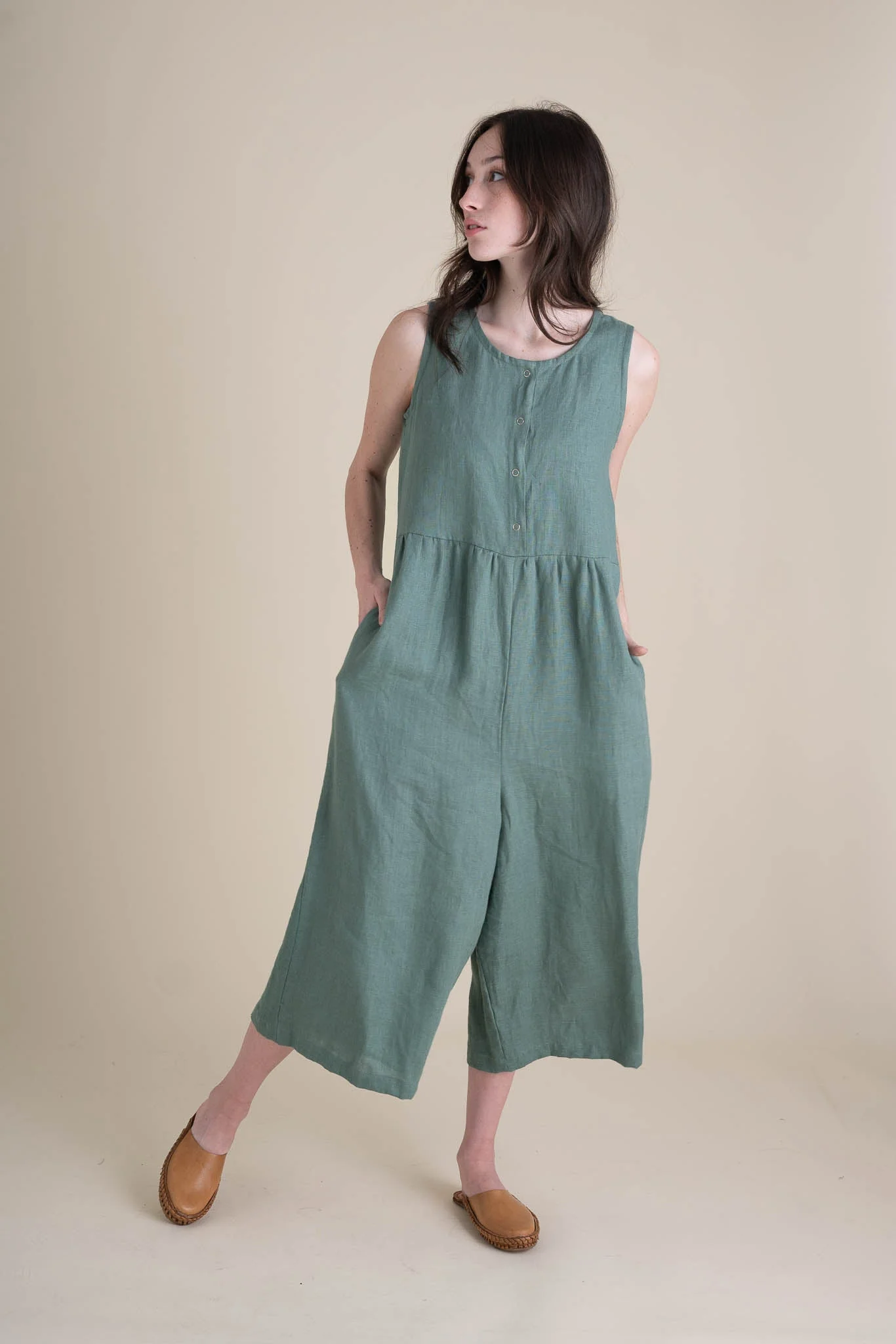 Backyard Jumpsuit in Agave - Image 3