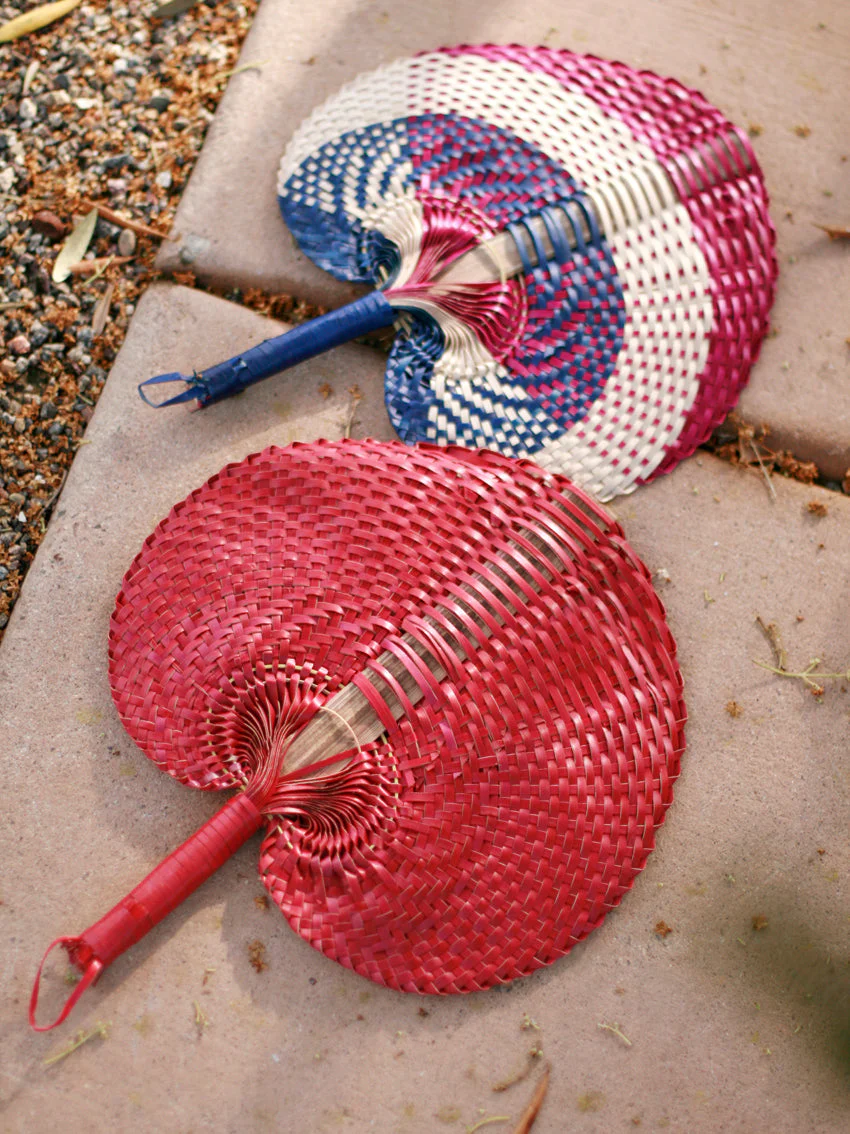 Balinese Woven Hand Fan "Cali" - Image 2