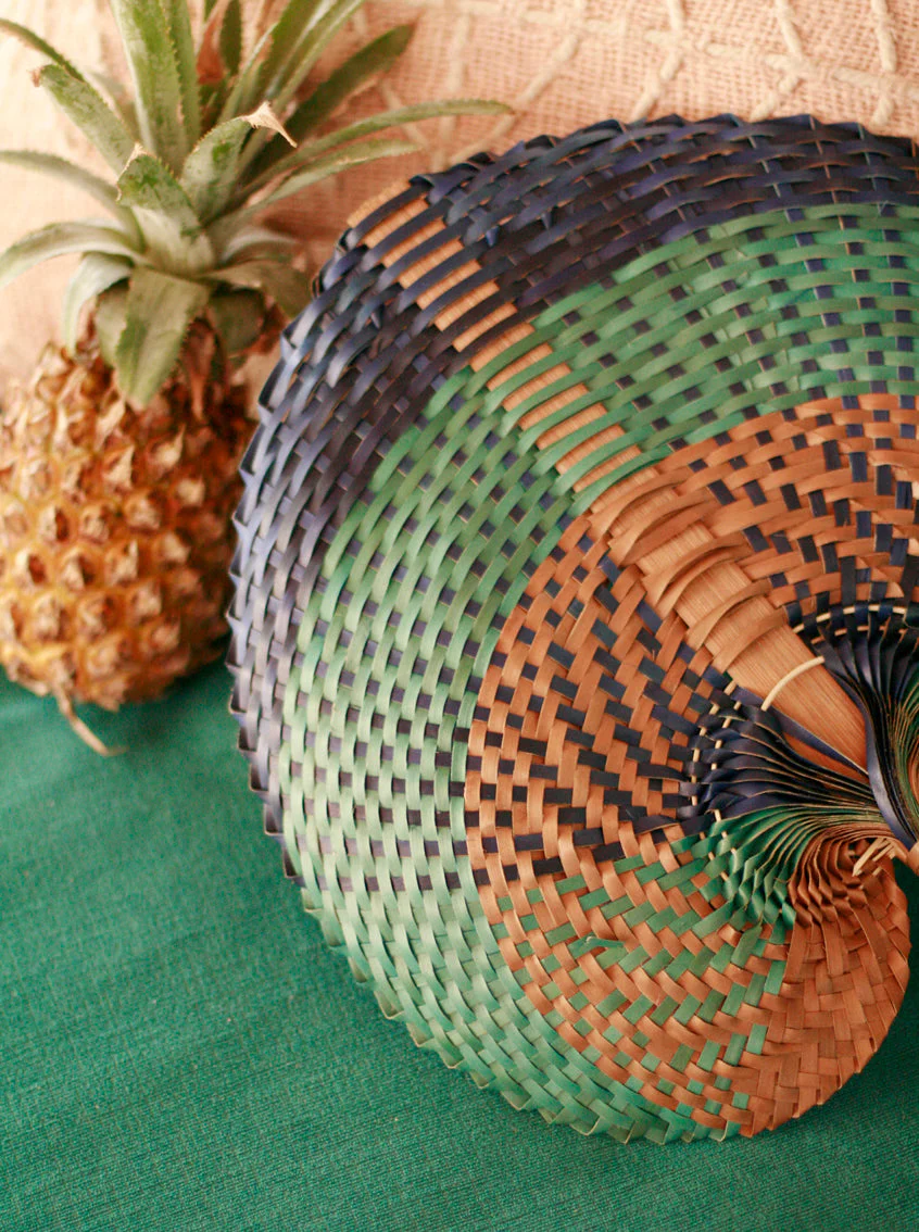 Balinese Woven Hand Fan "Tropica" - Image 2