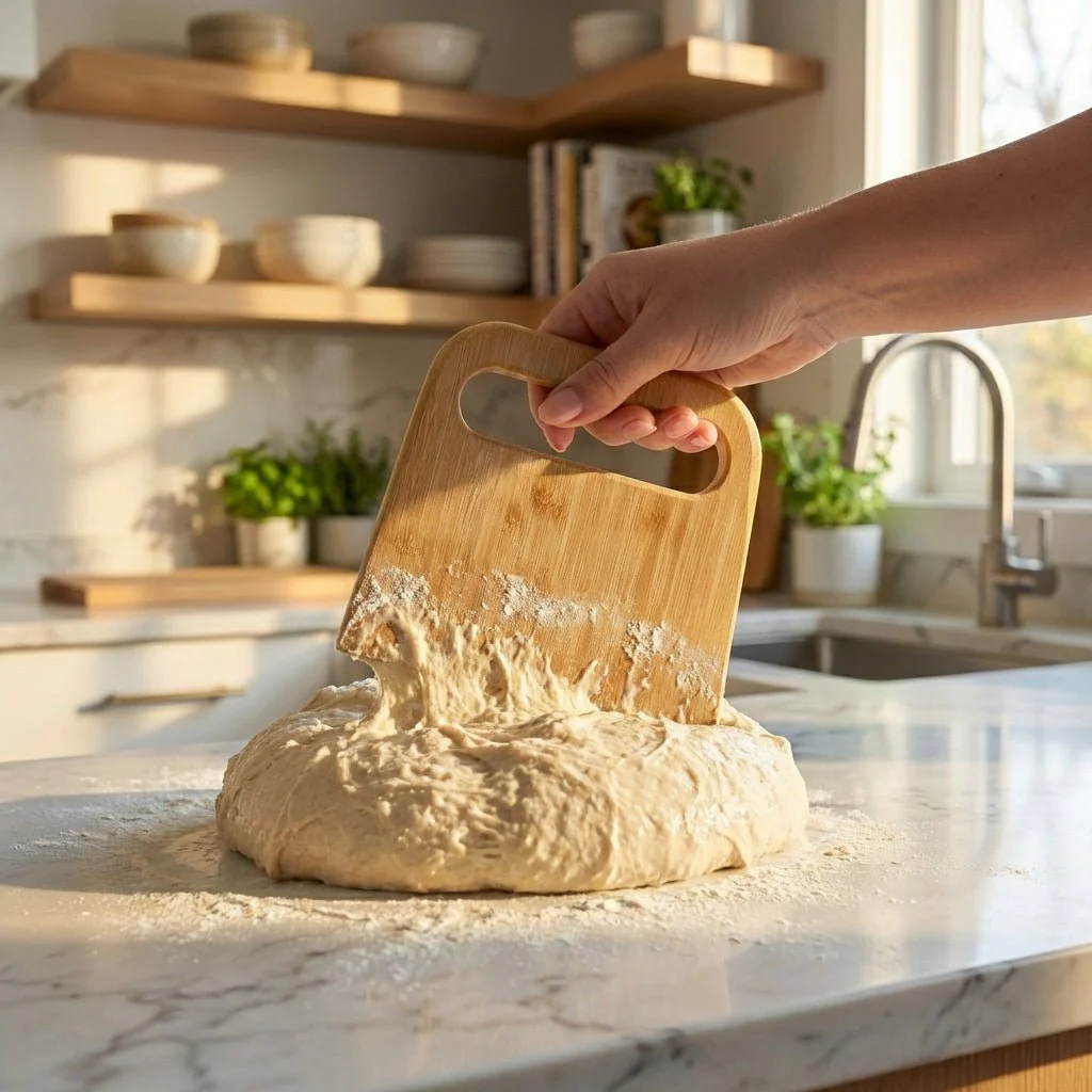Bamboo Baking Bench & Dough Scraper - Image 2