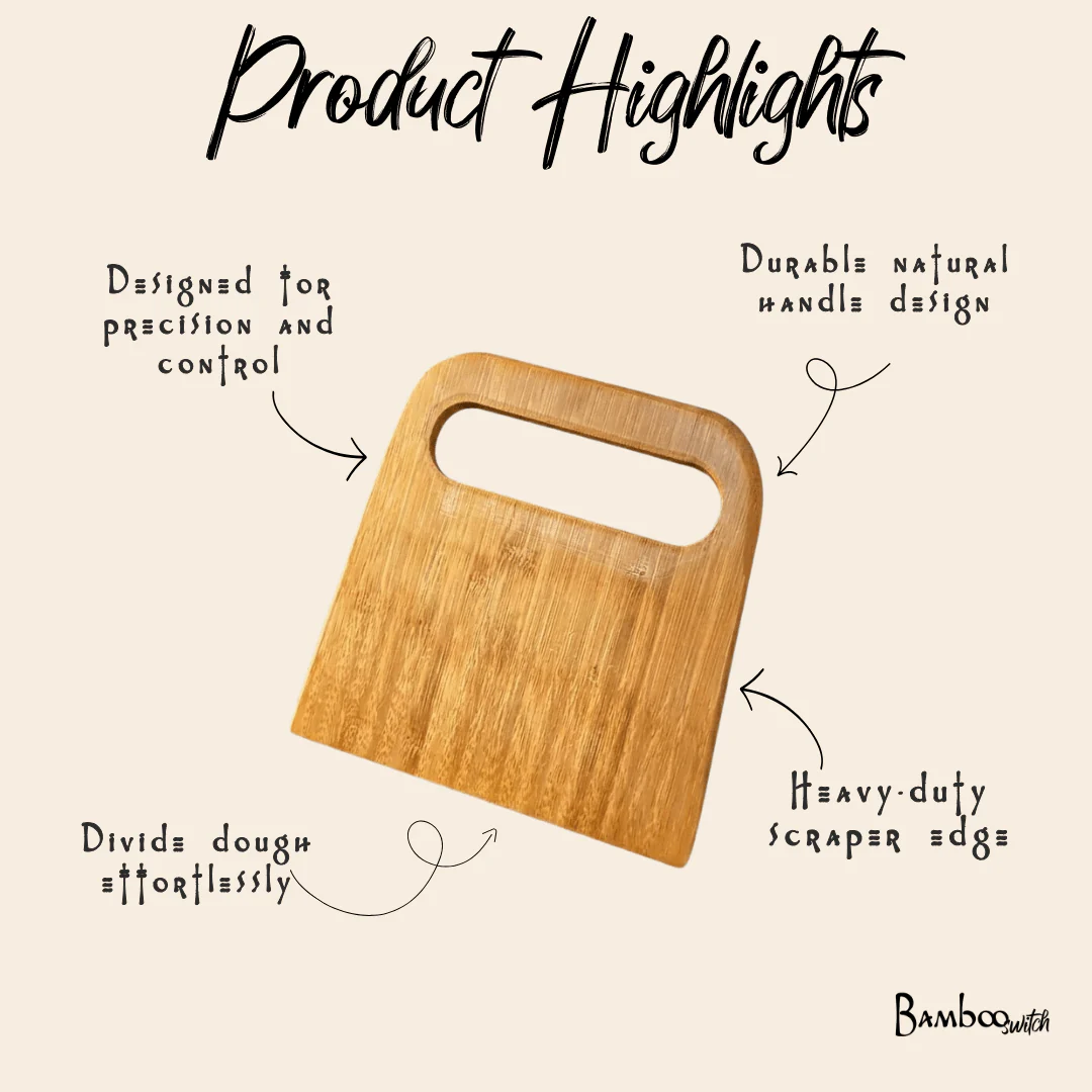 Bamboo Baking Bench & Dough Scraper - Image 4