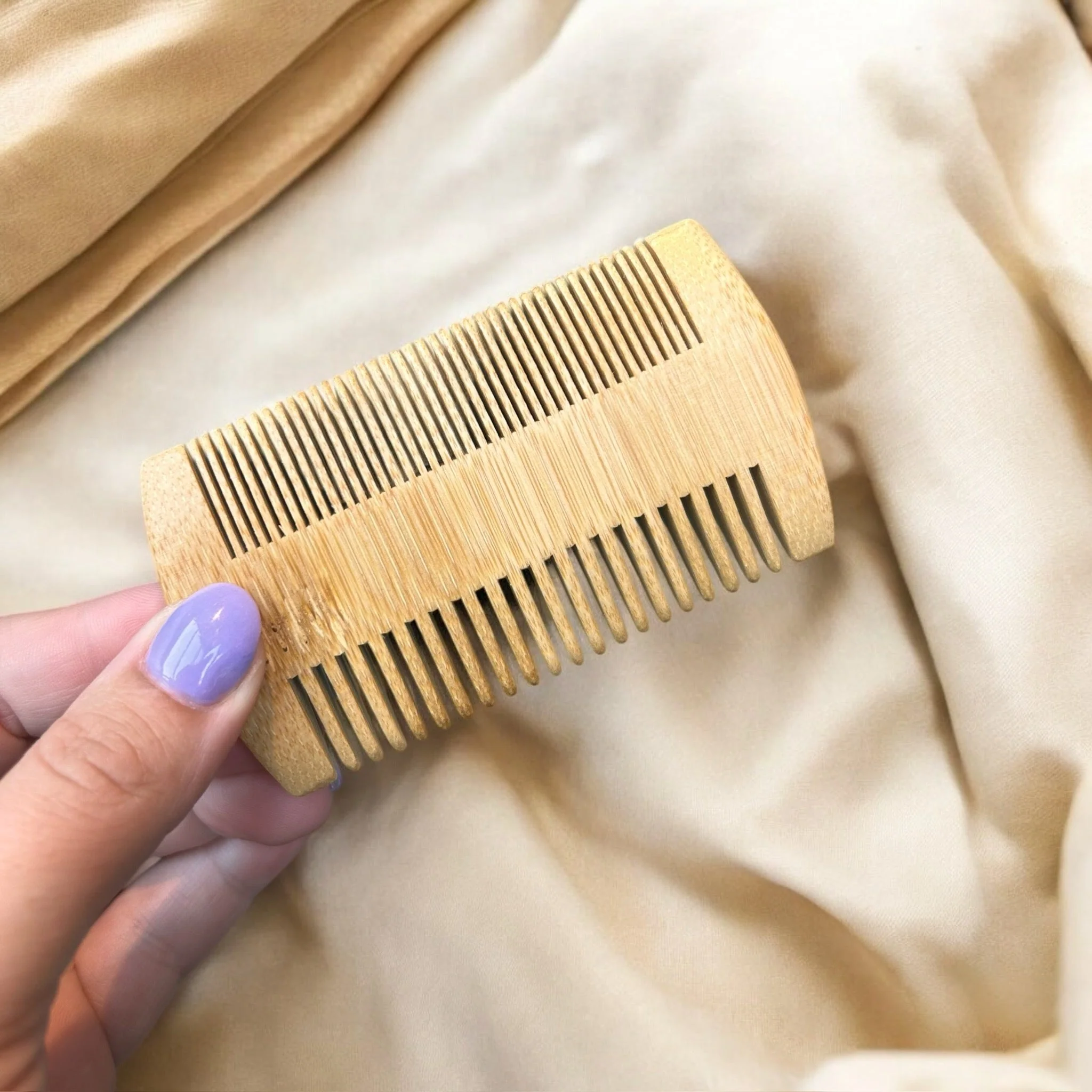 Bamboo Beard Comb | Double-Sided - Image 2