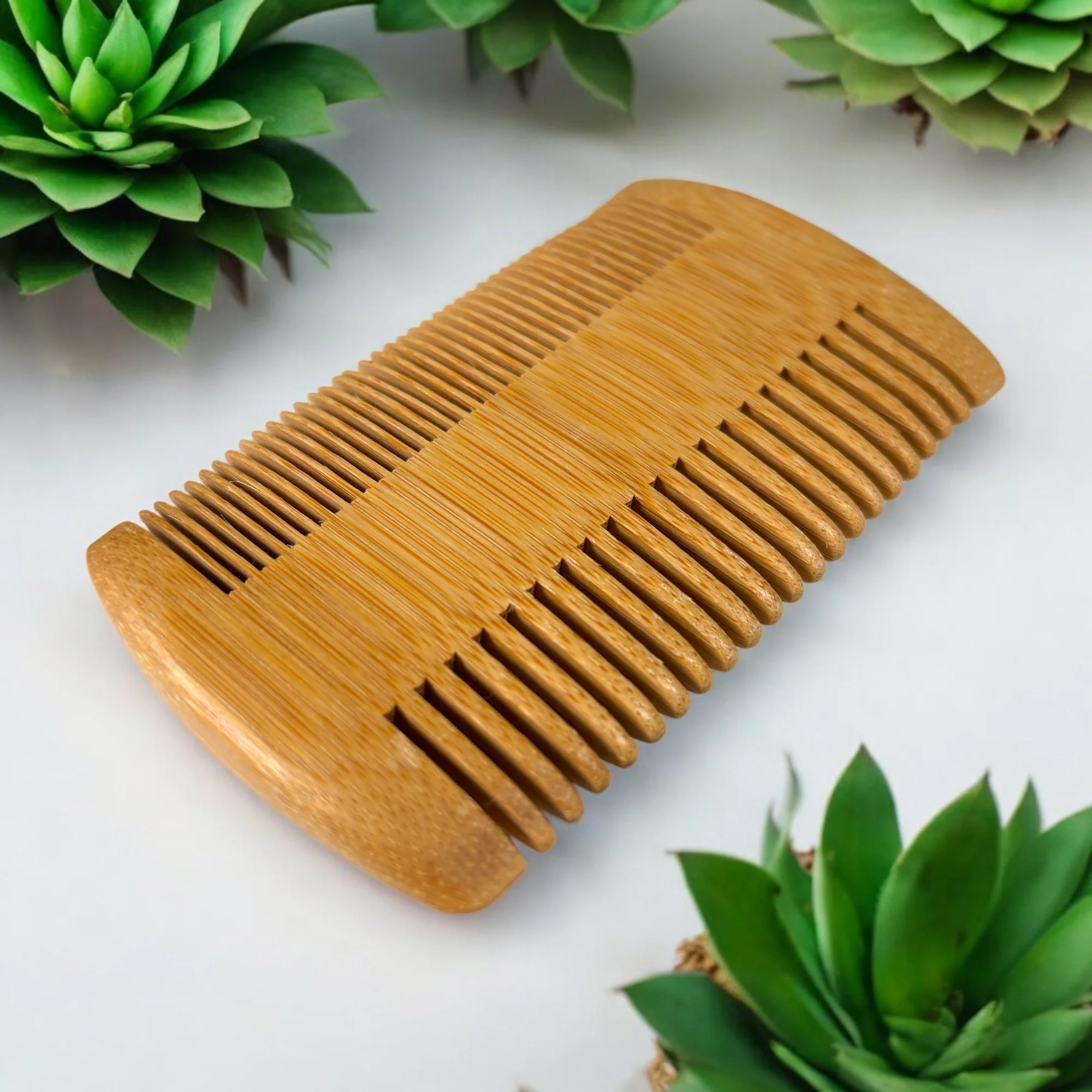 Bamboo Beard Comb | Double-Sided - Image 4