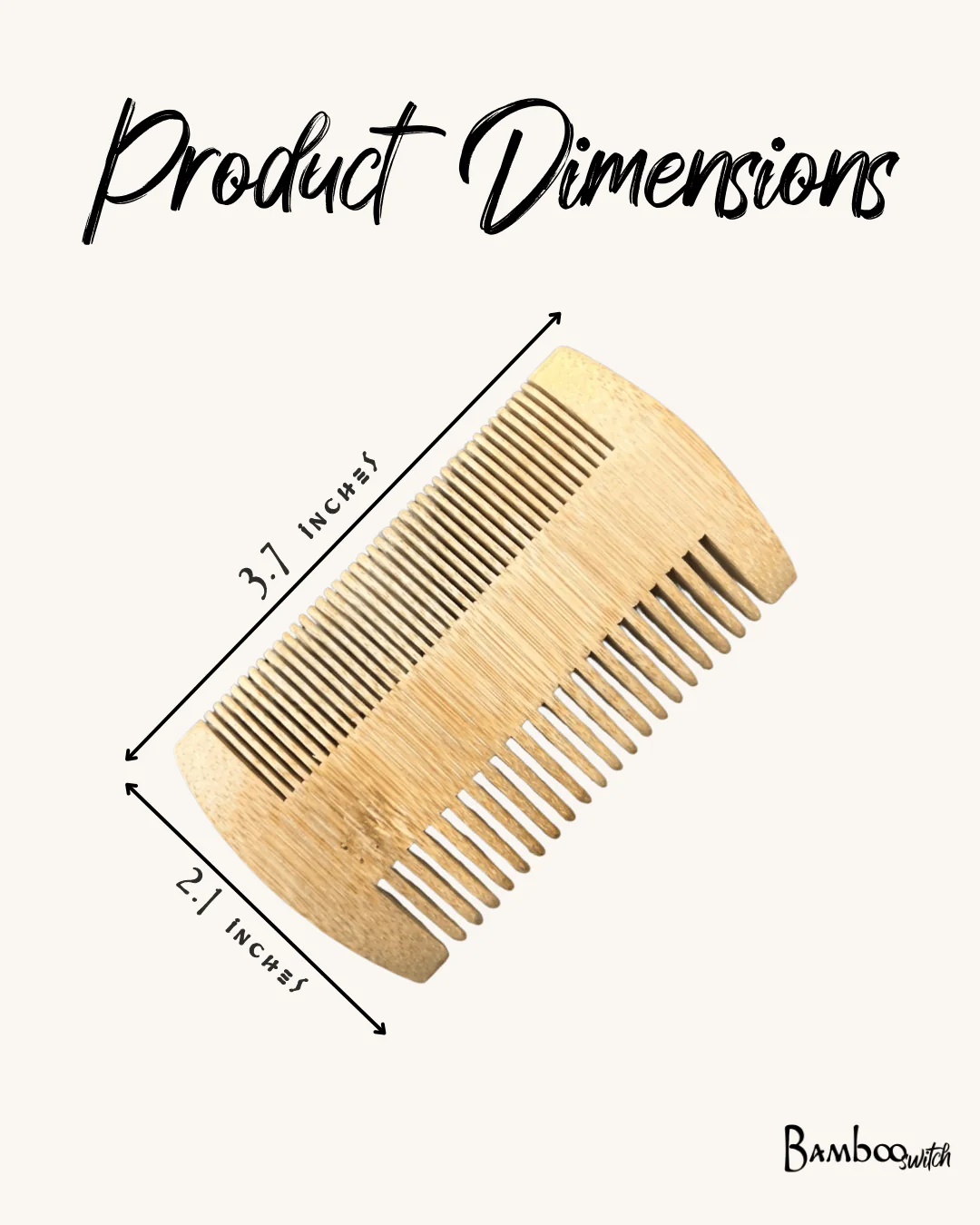 Bamboo Beard Comb | Double-Sided - Image 5