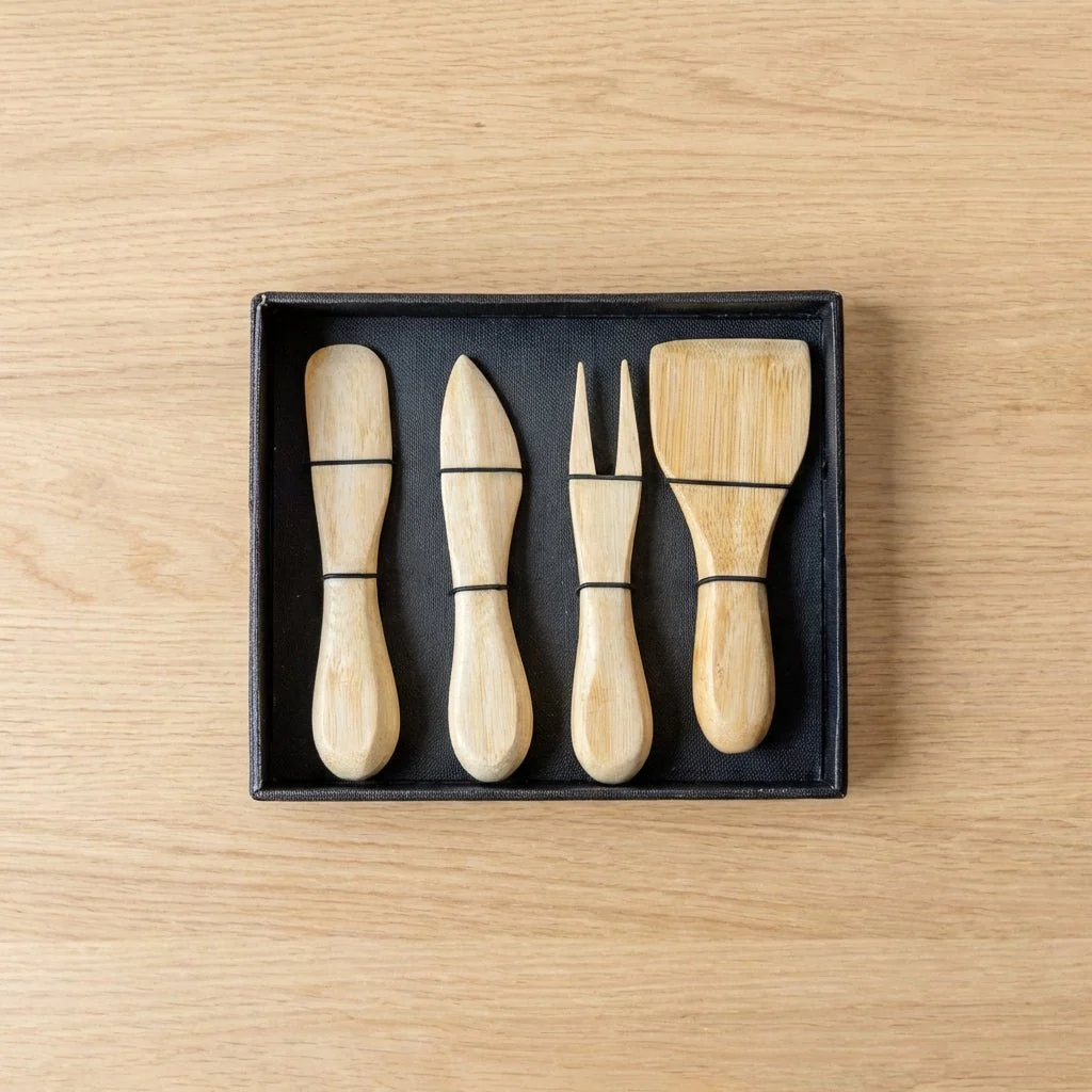 Bamboo Cheese Knife Box Set - Image 3