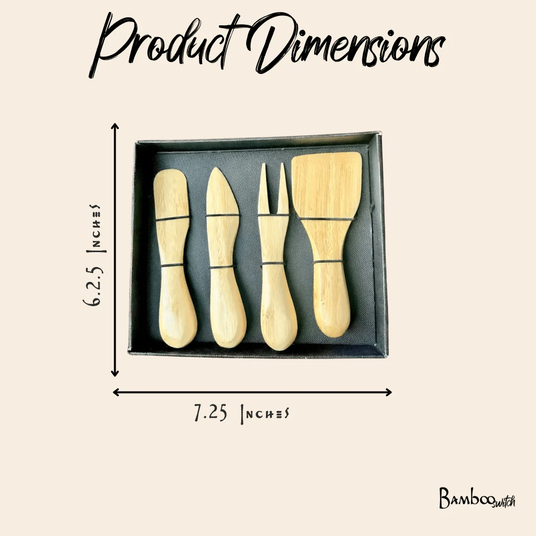 Bamboo Cheese Knife Box Set - Image 5
