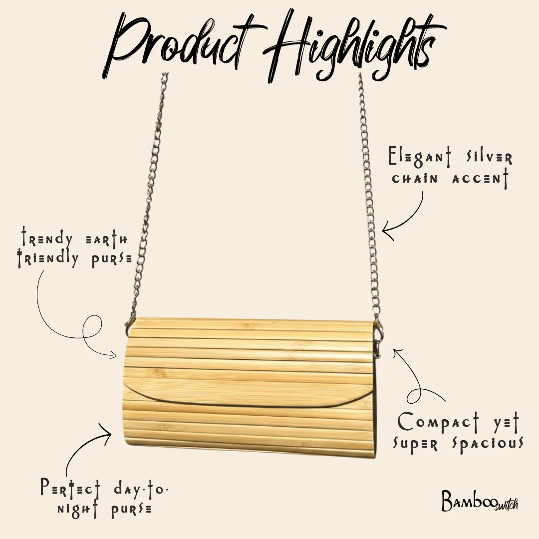 Bamboo Clutch Purse - Image 3