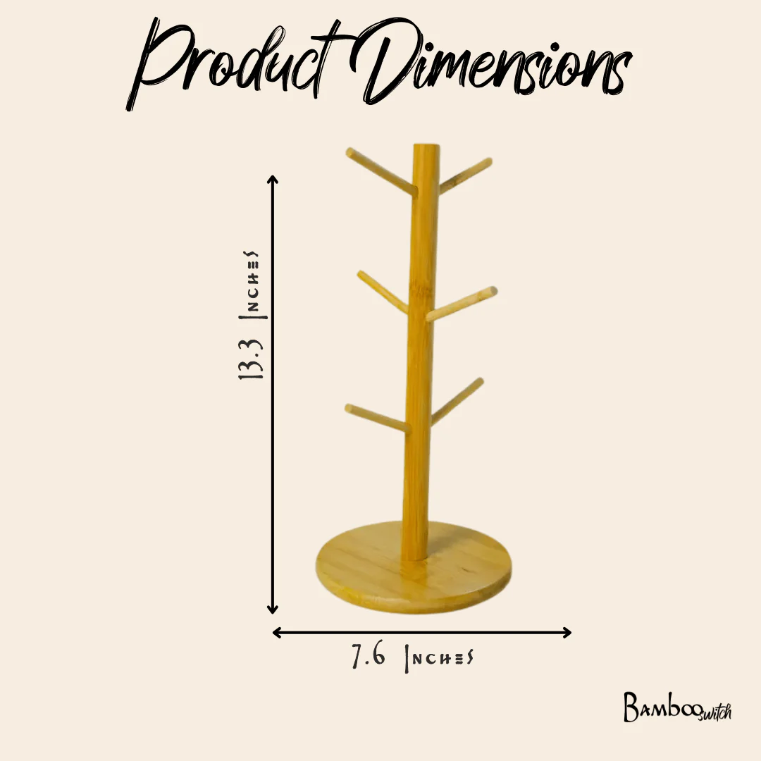 Bamboo Coffee Cup Tree Holder - Image 4
