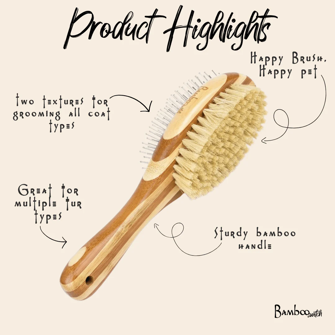 Bamboo Dog Brush for All Coats - Image 2