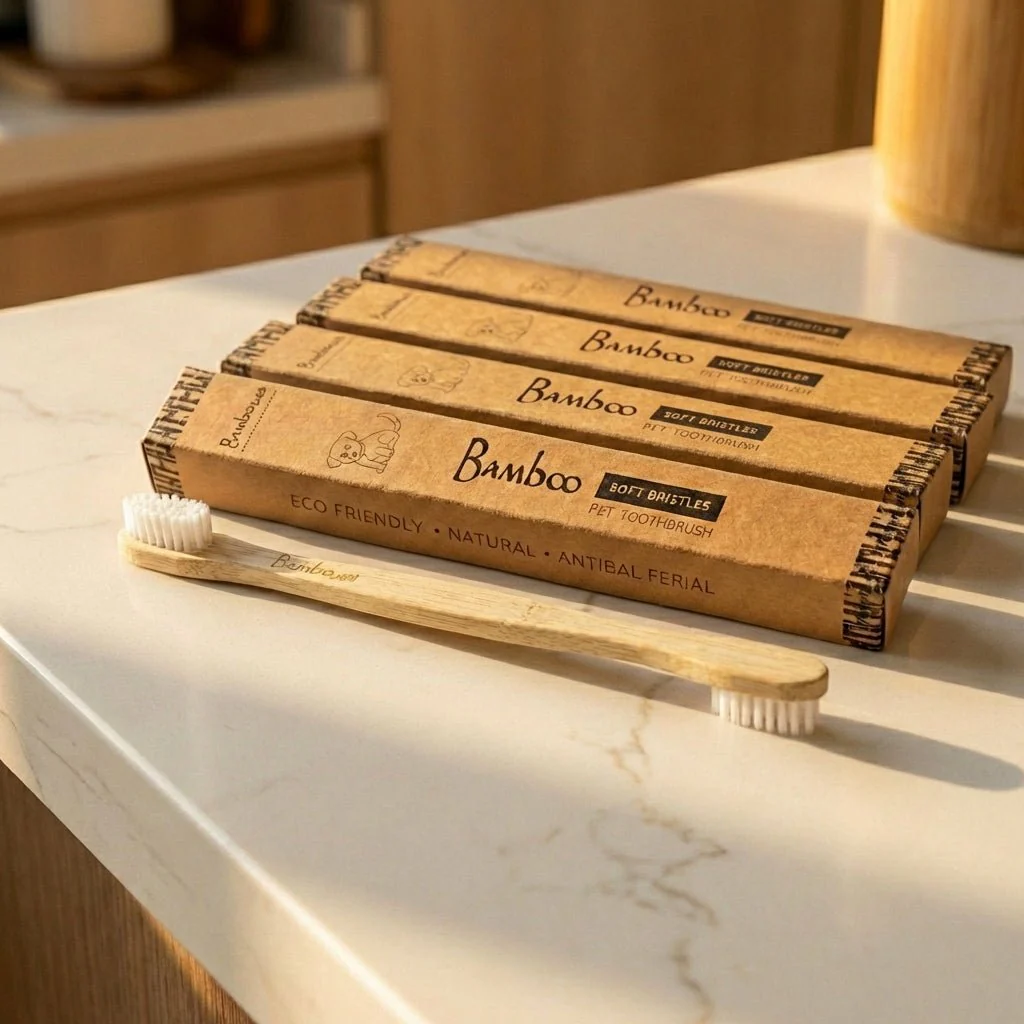 Bamboo Dog Toothbrush | Double-Sided - Image 2