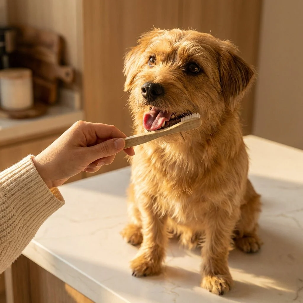Bamboo Dog Toothbrush | Double-Sided - Image 3