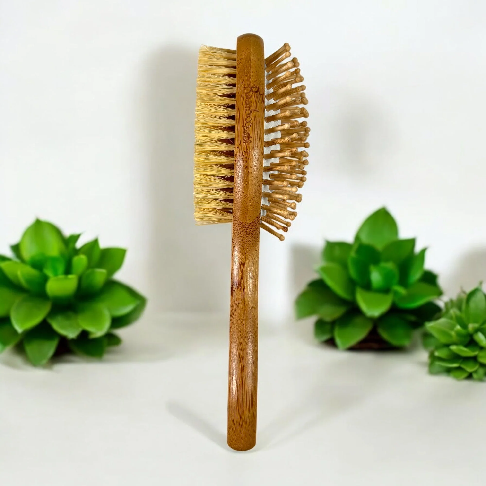 Bamboo Double-Sided Hair Brush - Image 3