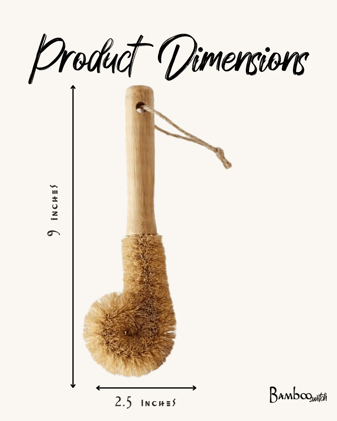 Bamboo Drinkware Cleaning Brush | Straight - Image 7
