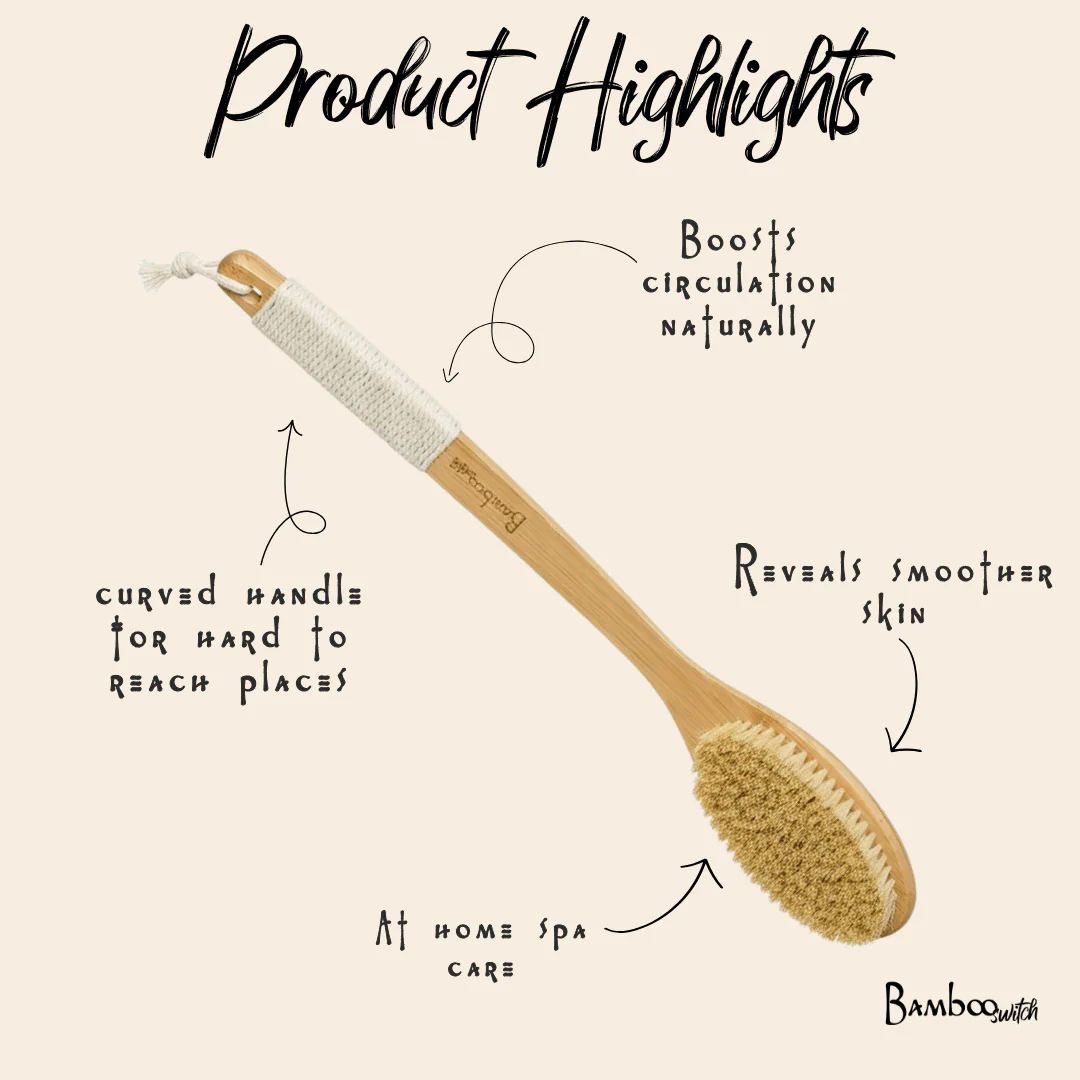 Bamboo Dry Brush | Curved Handle - Image 4