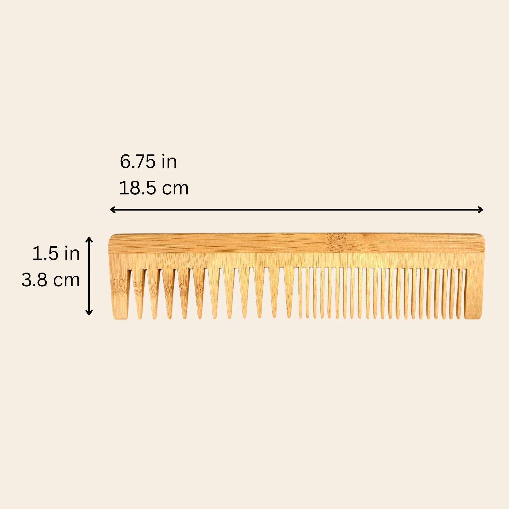 Bamboo Dual Pocket Comb - Image 3