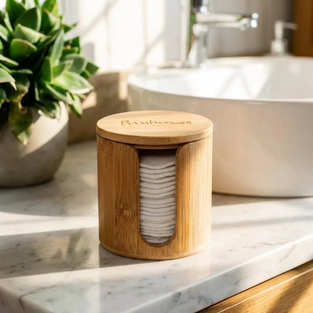 Bamboo Facial Rounds Holder - Image 2