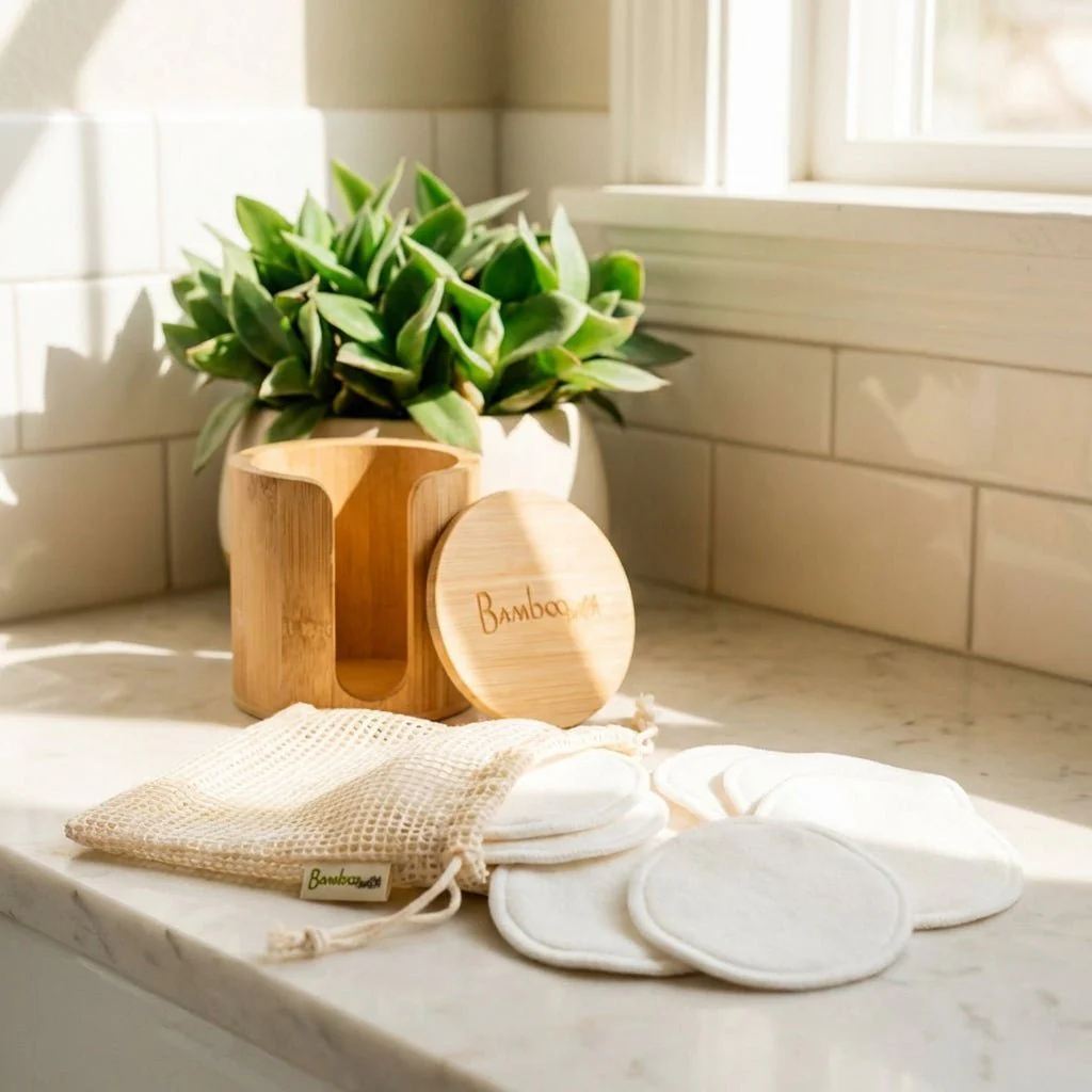 Bamboo Facial Rounds Holder - Image 3