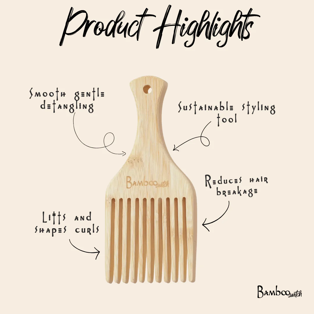 Bamboo Hair Pick - Image 3