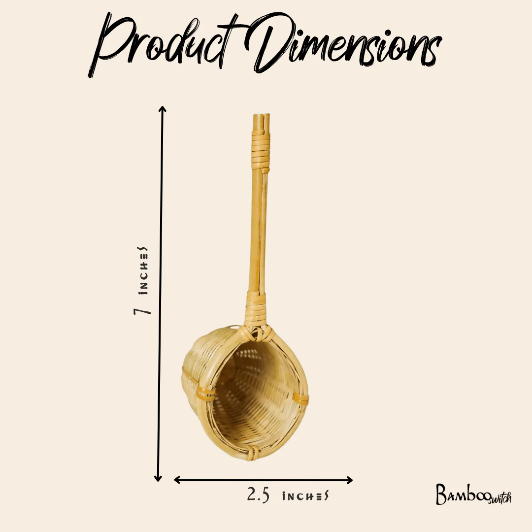 Bamboo Hand Woven Tea Strainer - Image 4