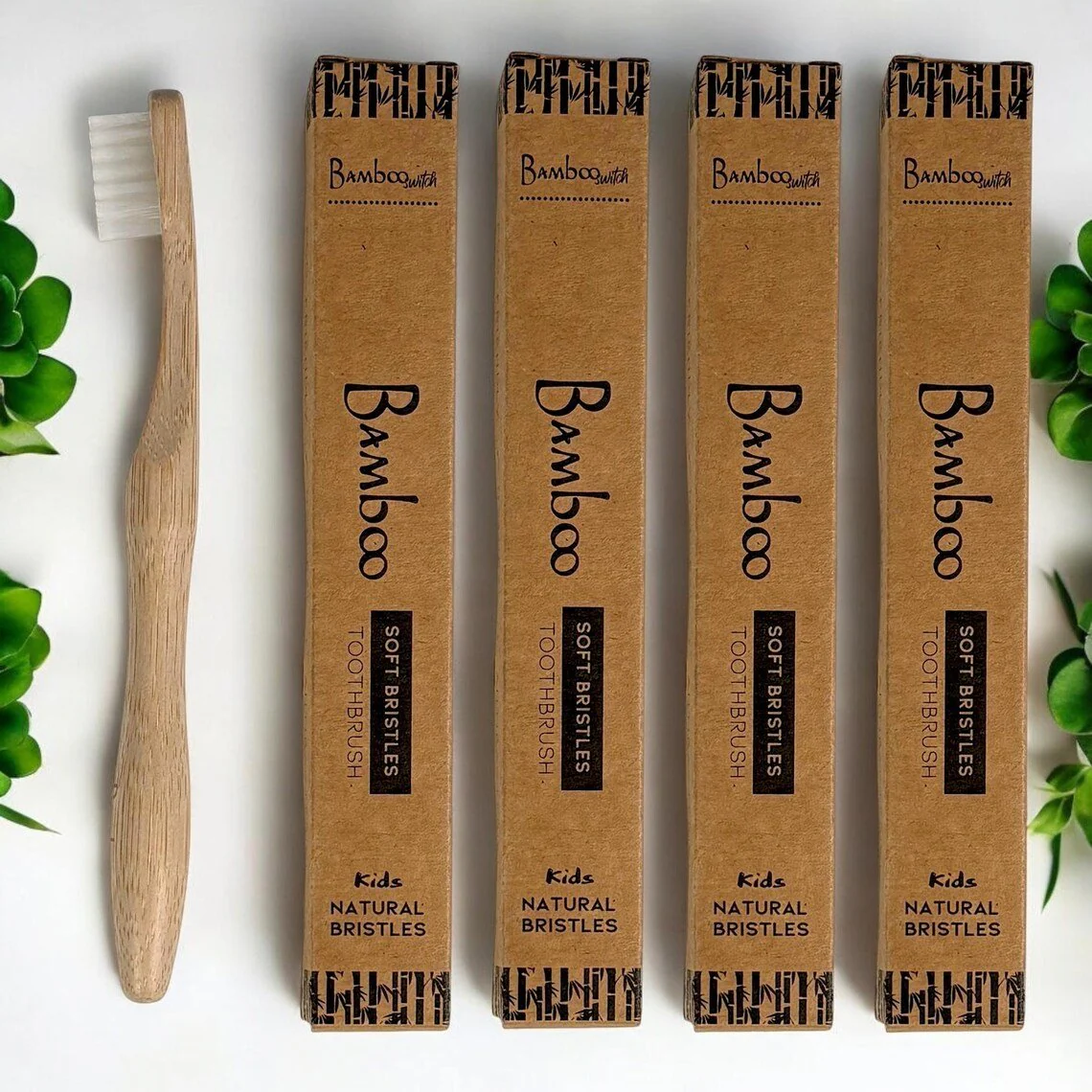 Bamboo Kids Toothbrush | Compostable Bristle - Image 5