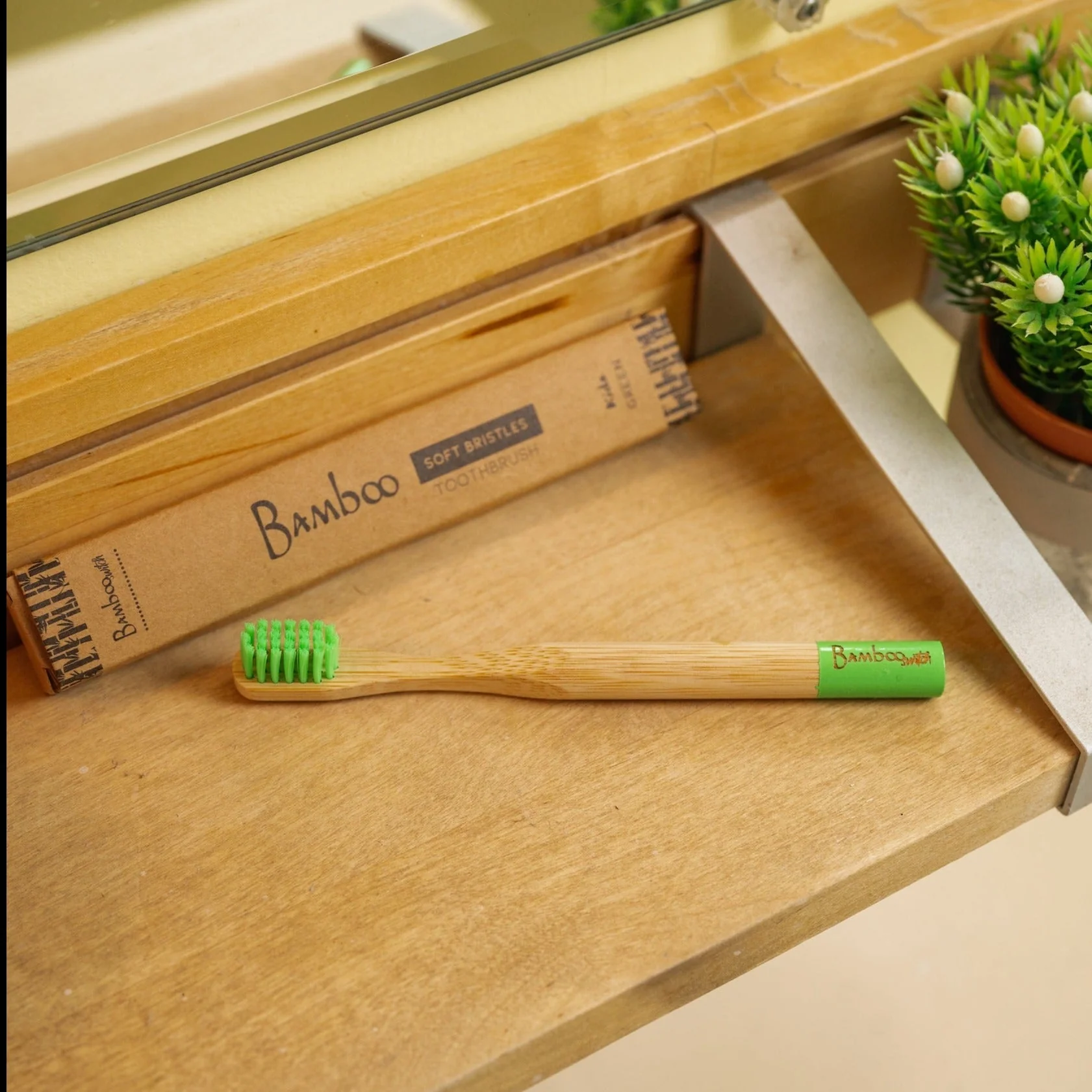 Bamboo Kids Toothbrush | Round Handle - Image 4