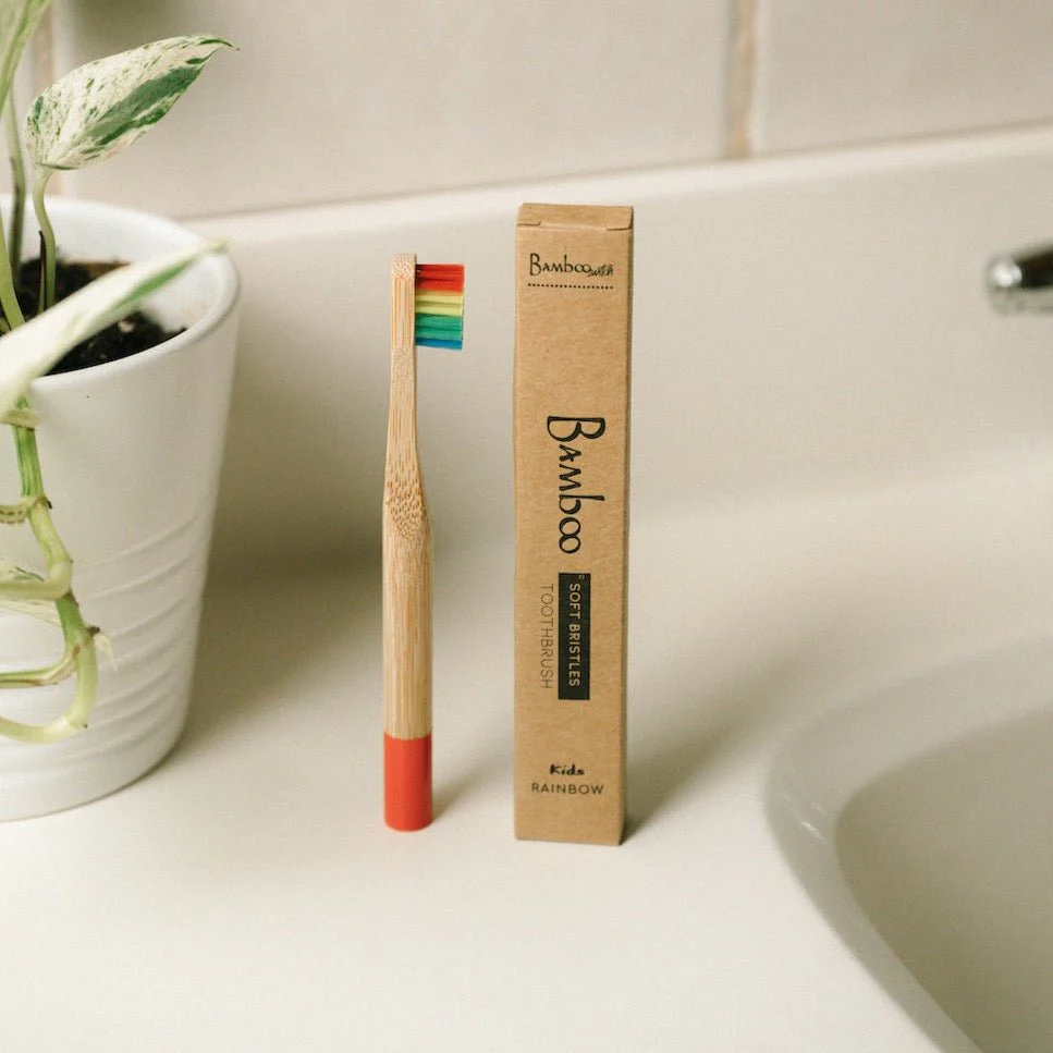 Bamboo Kids Toothbrush | Round Handle - Image 5