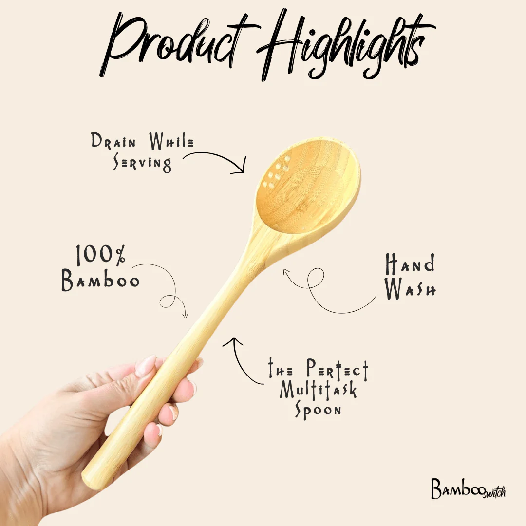 Bamboo Ladle | Straining Spoon - Image 5