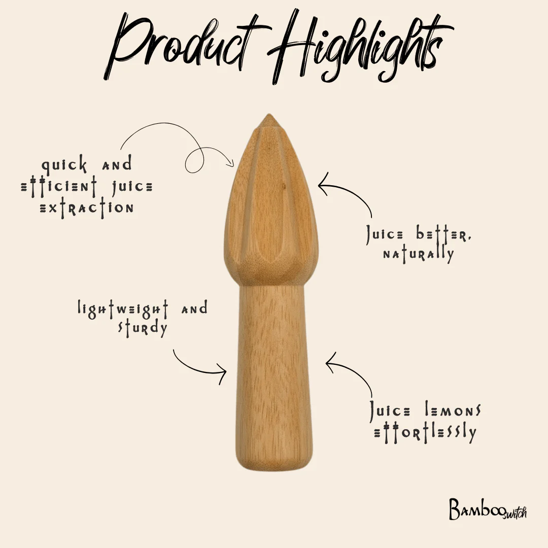 Bamboo Lemon Juicer - Image 3